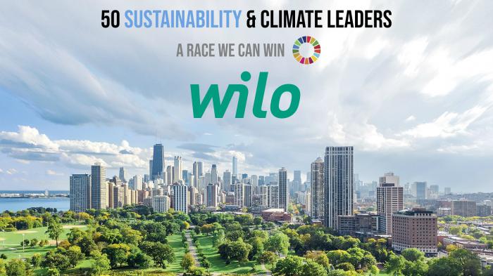 Η Wilo επιλέχθηκε ως ένας από τους παγκόσμιους 50 Ηγέτες Βιώσιμης Ανάπτυξης και Κλίματος, μια παγκόσμια πρωτοβουλία των Ηνωμένων Εθνών και του Bloomberg  για την αειφορία και την προστασία του κλίματο